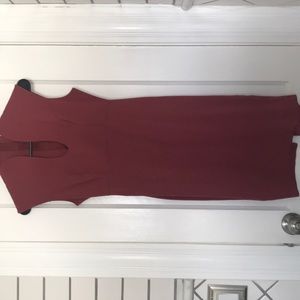 Maroon fitted dress
